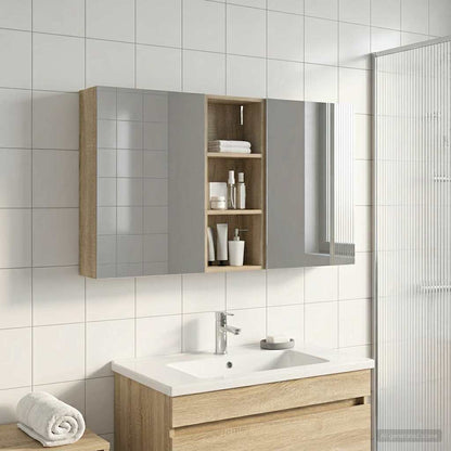 vidaXL Bathroom Cabinet Set 3 pcs 130 x 14.5 x 70 cm Engineered wood