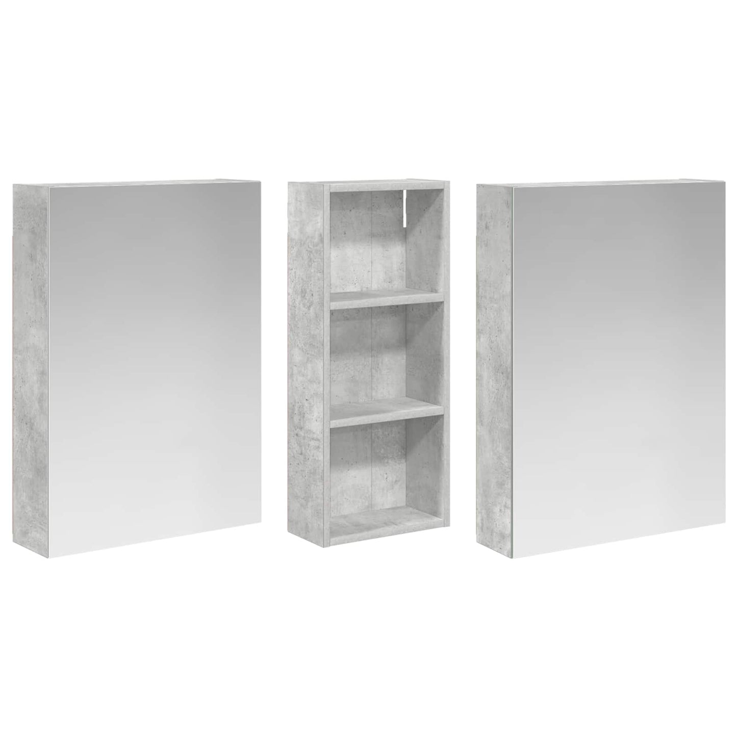 vidaXL Bathroom Cabinet Set 3 pcs 130 x 14.5 x 70 cm Engineered wood