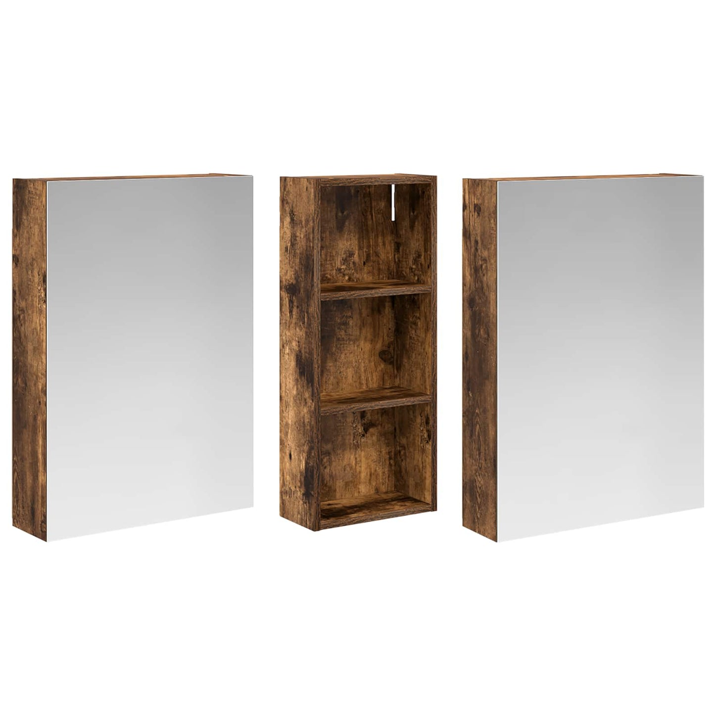 vidaXL Bathroom Cabinet Set 3 pcs 130 x 14.5 x 70 cm Engineered wood