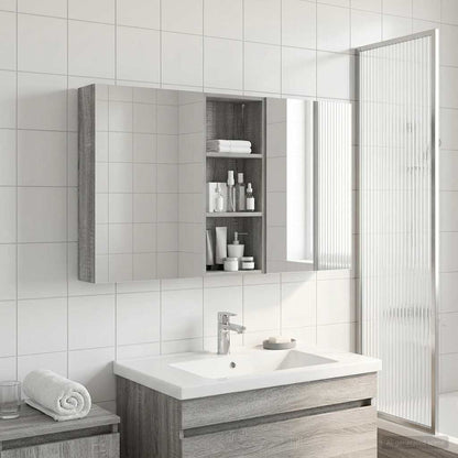 vidaXL Bathroom Cabinet Set 3 pcs 130 x 14.5 x 70 cm Engineered wood