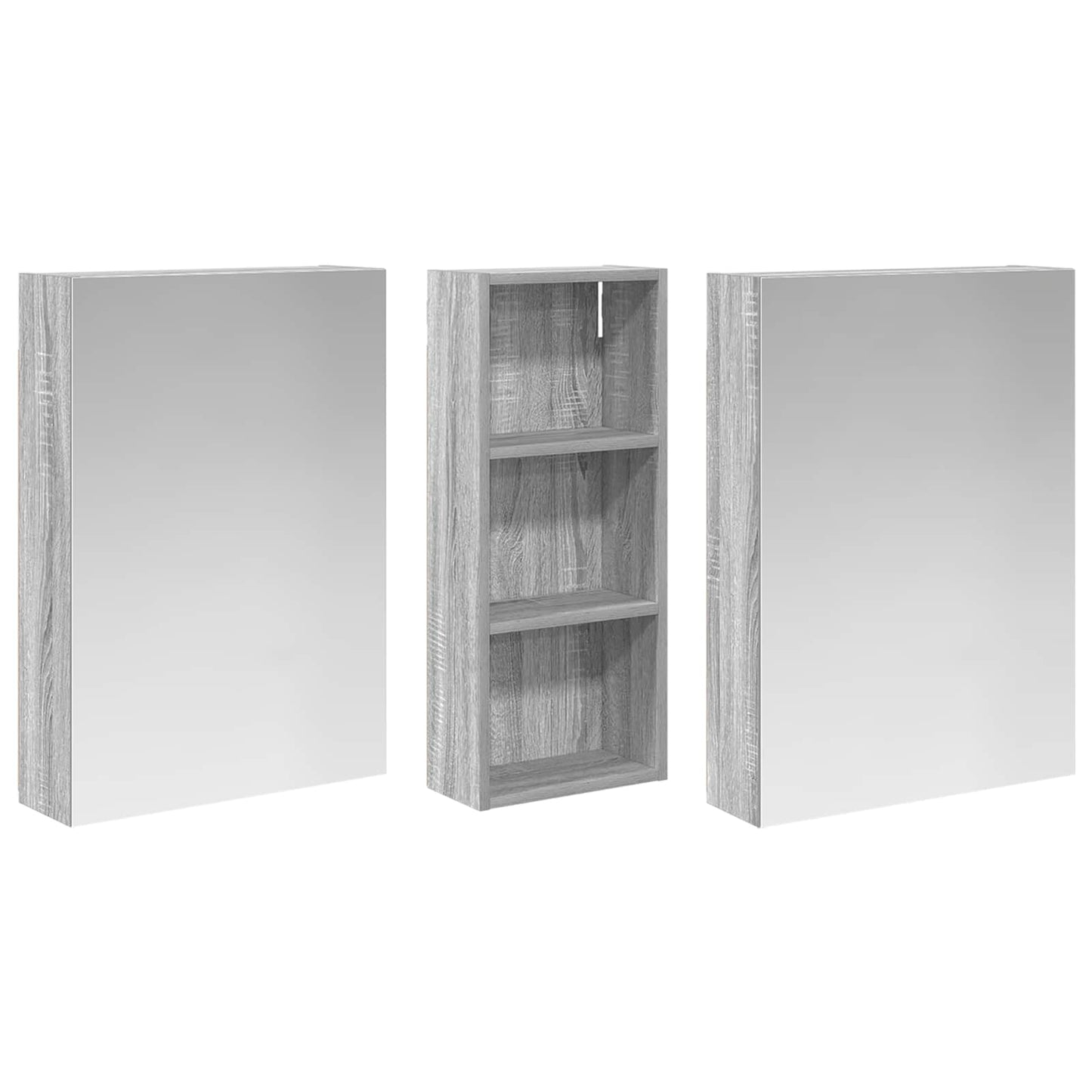 vidaXL Bathroom Cabinet Set 3 pcs 130 x 14.5 x 70 cm Engineered wood