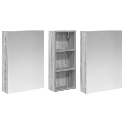 vidaXL Bathroom Cabinet Set 3 pcs 130 x 14.5 x 70 cm Engineered wood