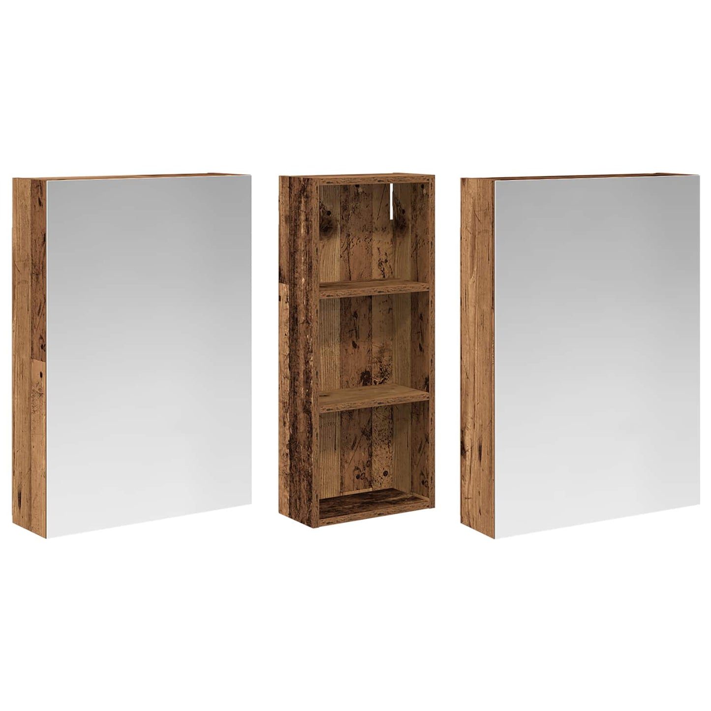 vidaXL Bathroom Cabinet Set 3 pcs 130 x 14.5 x 70 cm Engineered wood