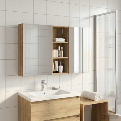 vidaXL Bathroom Cabinet Set 3 pcs 130 x 14.5 x 70 cm Engineered wood