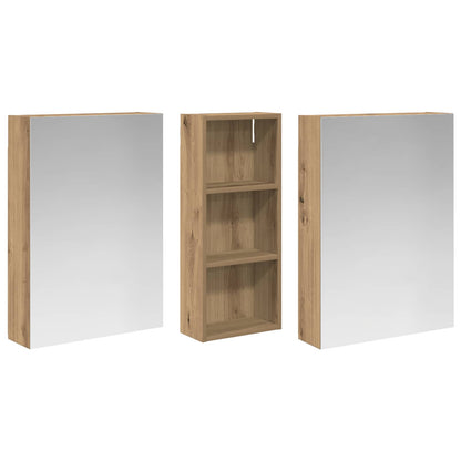 vidaXL Bathroom Cabinet Set 3 pcs 130 x 14.5 x 70 cm Engineered wood