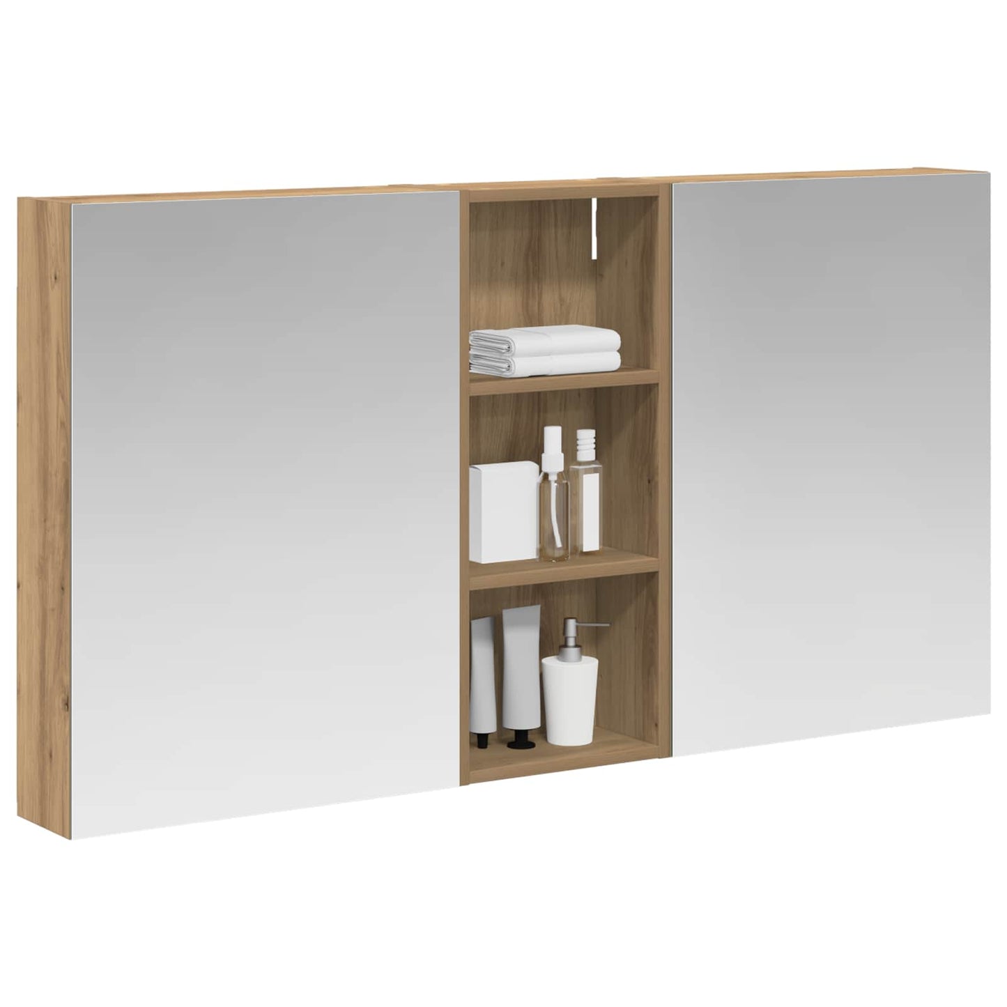 vidaXL Bathroom Cabinet Set 3 pcs 130 x 14.5 x 70 cm Engineered wood
