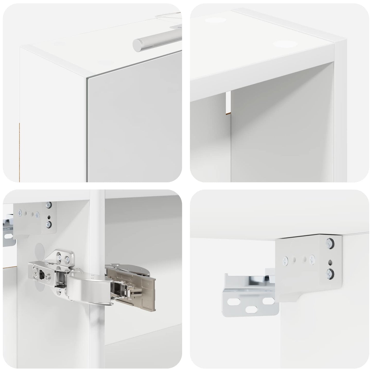 vidaXL Bathroom Cabinet Set 3 pcs 130 x 14.5 x 70 cm Engineered wood