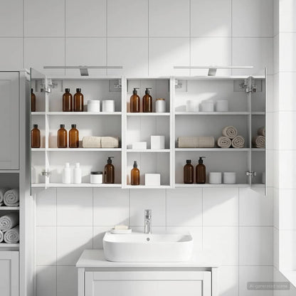 vidaXL Bathroom Cabinet Set 3 pcs 130 x 14.5 x 70 cm Engineered wood
