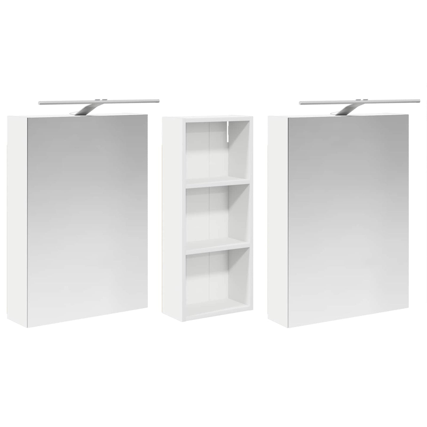 vidaXL Bathroom Cabinet Set 3 pcs 130 x 14.5 x 70 cm Engineered wood