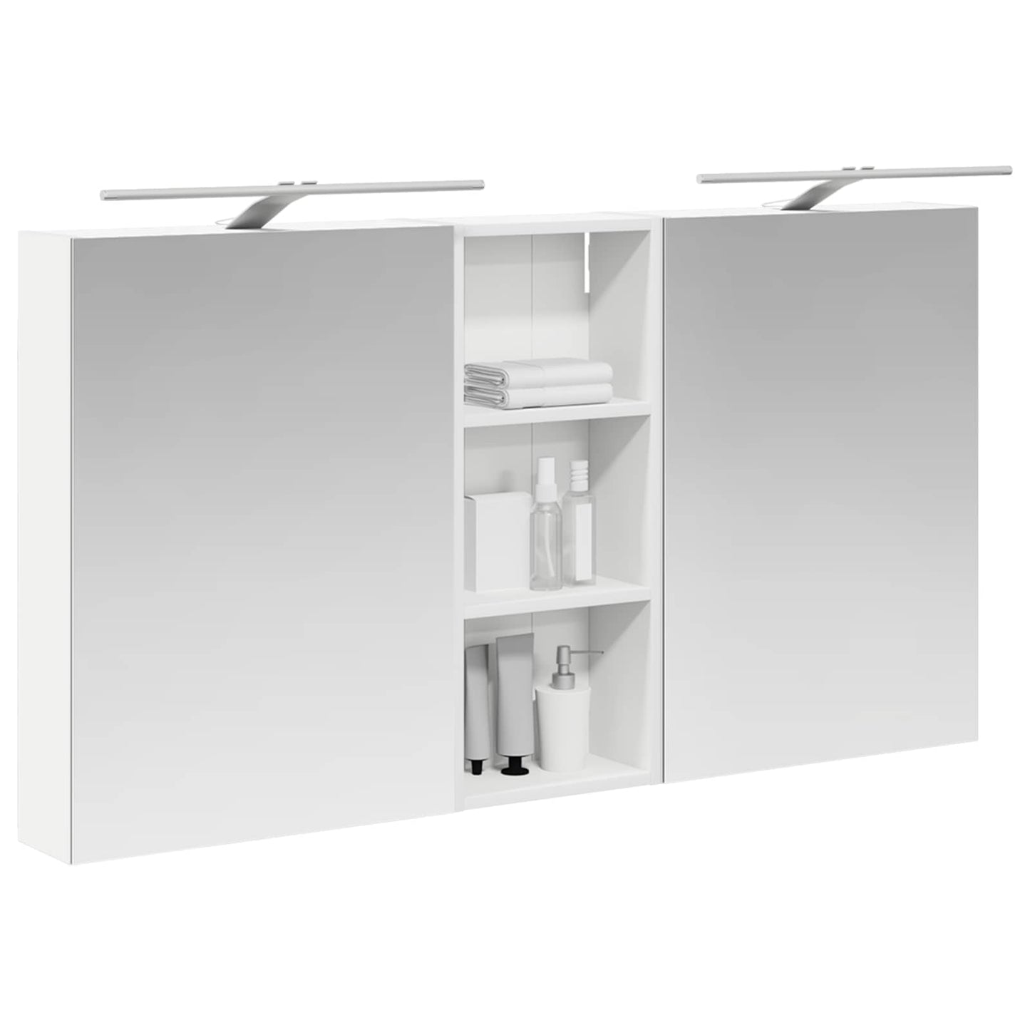 vidaXL Bathroom Cabinet Set 3 pcs 130 x 14.5 x 70 cm Engineered wood