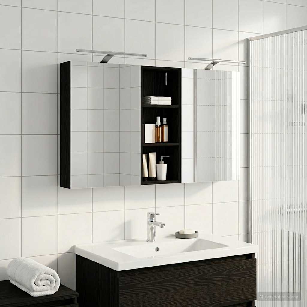 vidaXL Bathroom Cabinet Set 3 pcs 130 x 14.5 x 70 cm Engineered wood