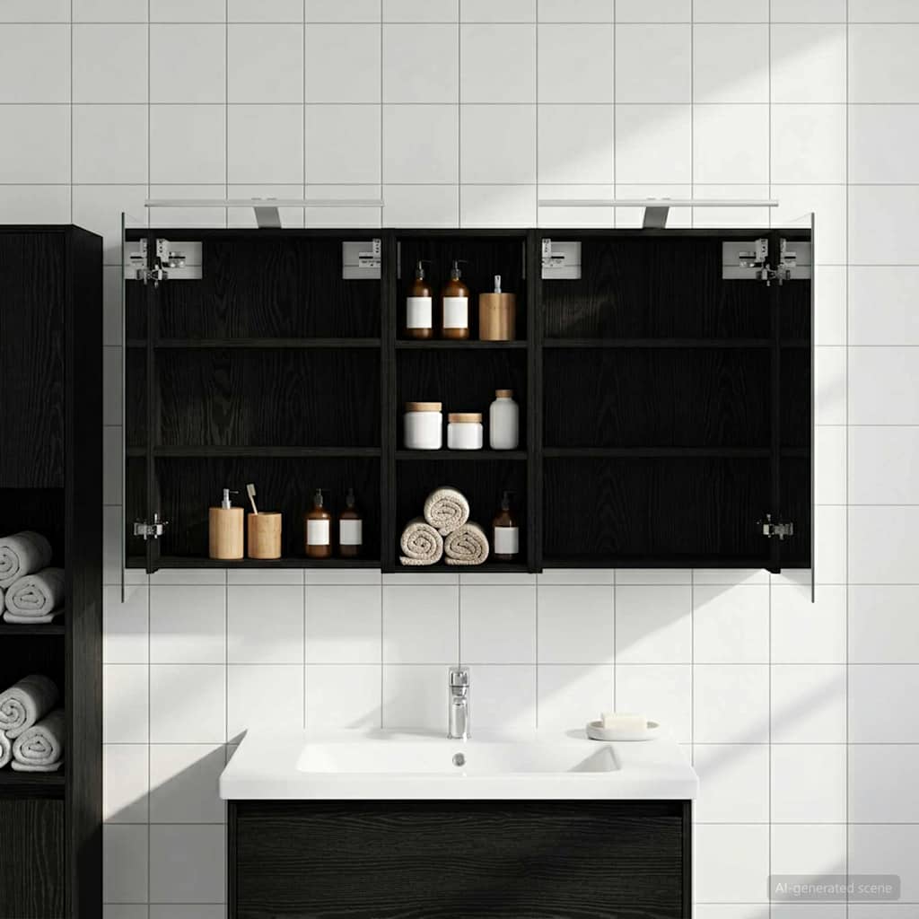 vidaXL Bathroom Cabinet Set 3 pcs 130 x 14.5 x 70 cm Engineered wood