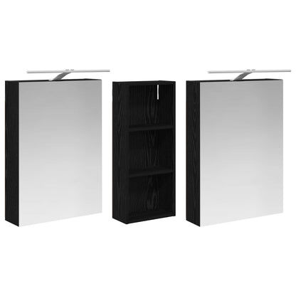 vidaXL Bathroom Cabinet Set 3 pcs 130 x 14.5 x 70 cm Engineered wood