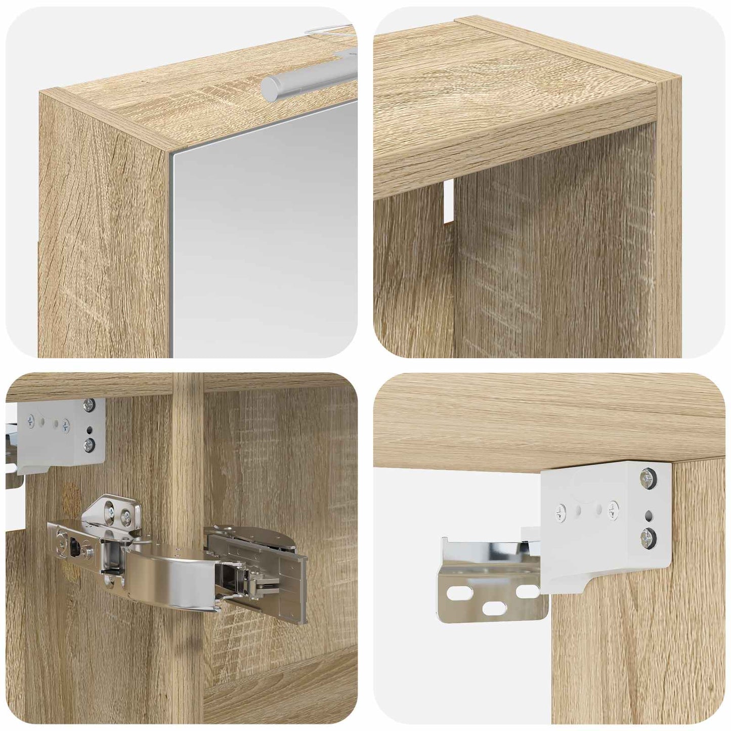 vidaXL Bathroom Cabinet Set 3 pcs 130 x 14.5 x 70 cm Engineered wood