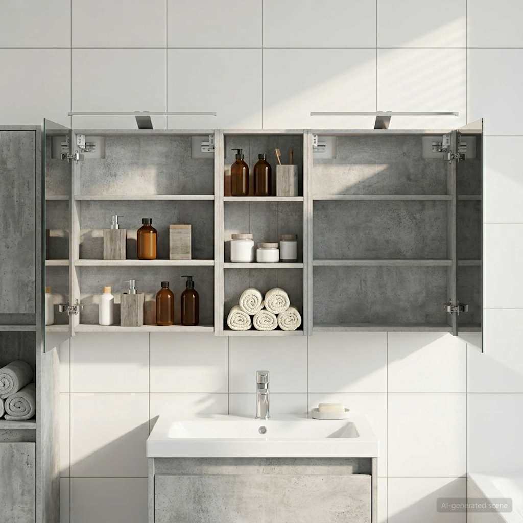 vidaXL Bathroom Cabinet Set 3 pcs 130 x 14.5 x 70 cm Engineered wood