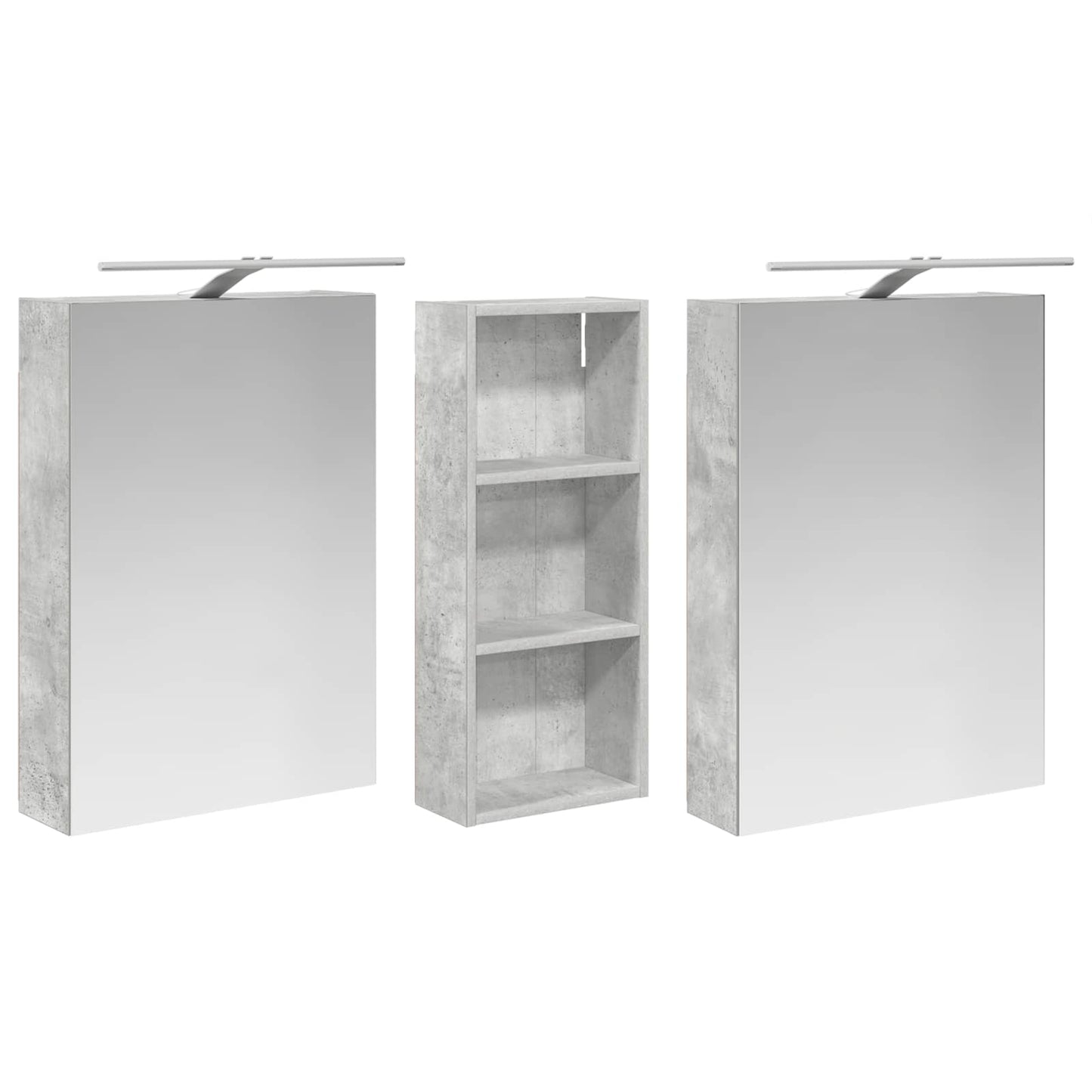 vidaXL Bathroom Cabinet Set 3 pcs 130 x 14.5 x 70 cm Engineered wood