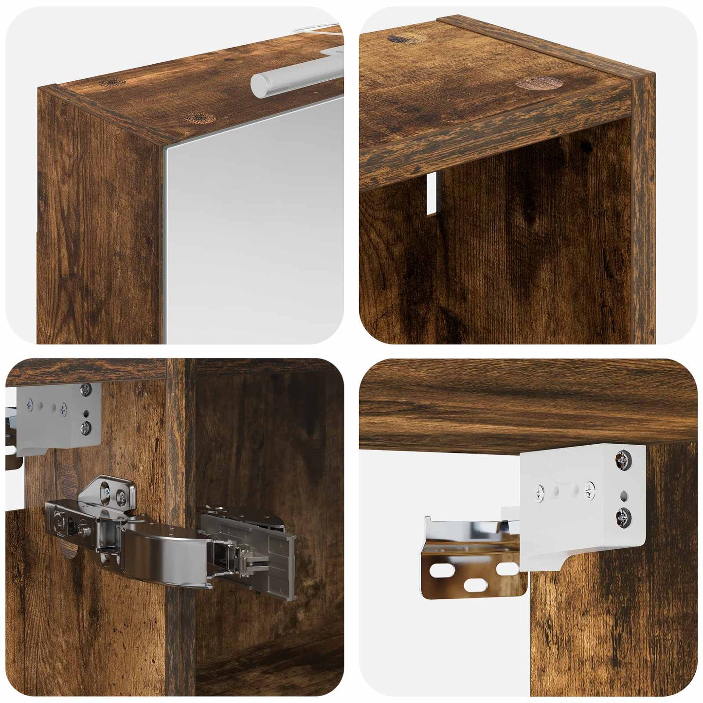 vidaXL Bathroom Cabinet Set 3 pcs 130 x 14.5 x 70 cm Engineered wood