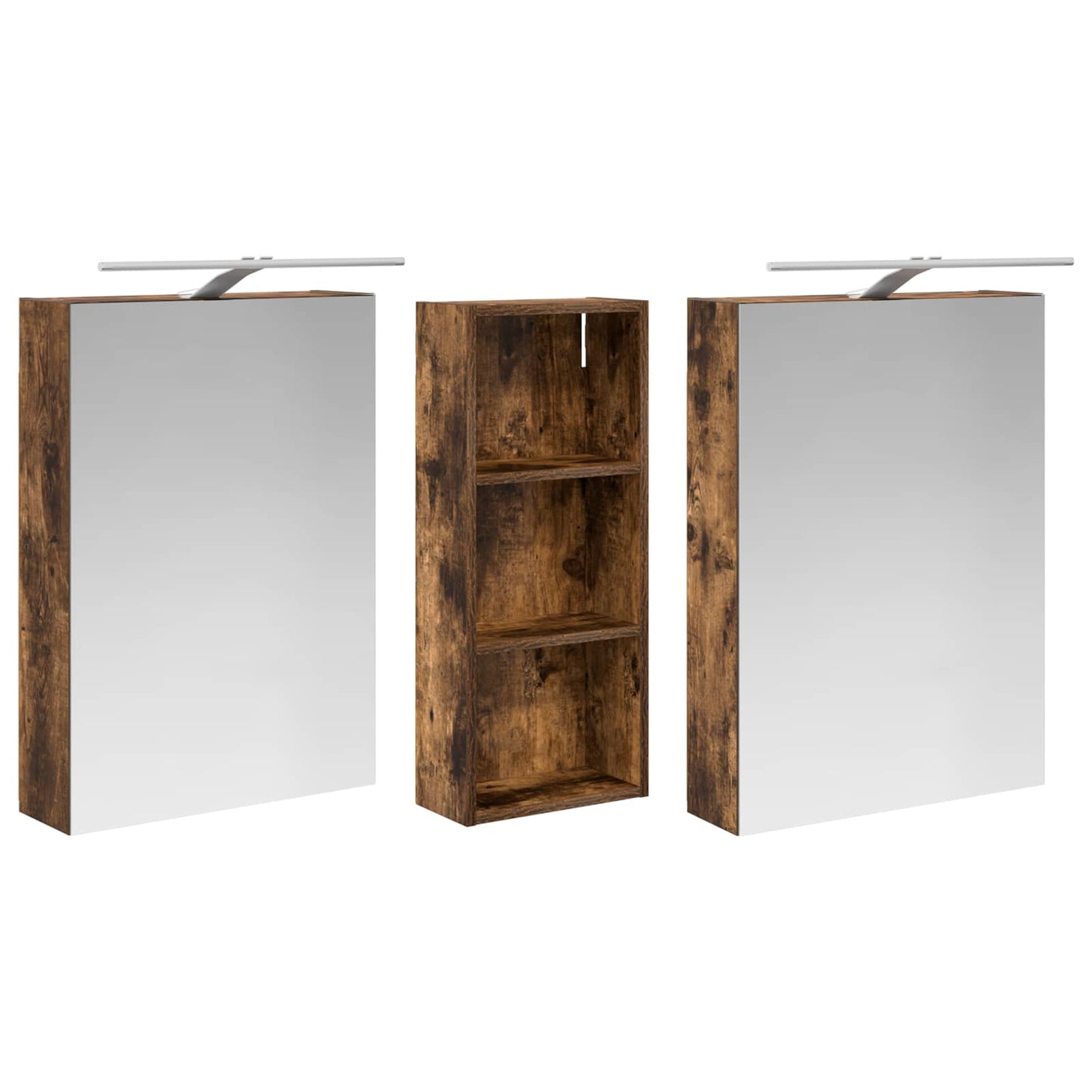 vidaXL Bathroom Cabinet Set 3 pcs 130 x 14.5 x 70 cm Engineered wood