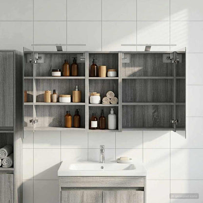 vidaXL Bathroom Cabinet Set 3 pcs 130 x 14.5 x 70 cm Engineered wood