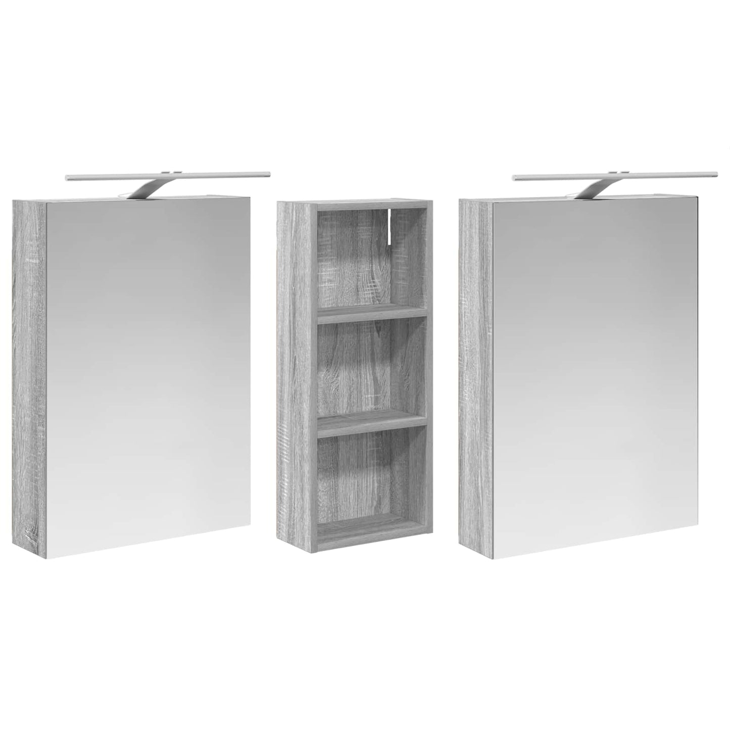 vidaXL Bathroom Cabinet Set 3 pcs 130 x 14.5 x 70 cm Engineered wood