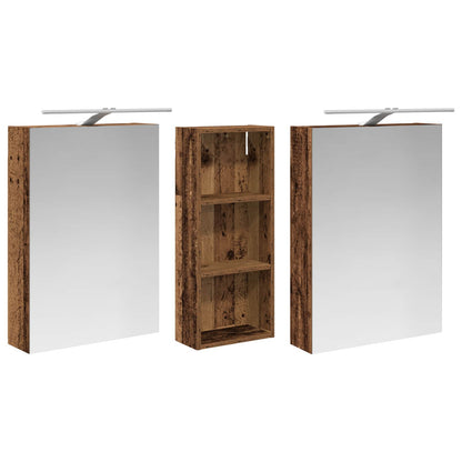 vidaXL Bathroom Cabinet Set 3 pcs 130 x 14.5 x 70 cm Engineered wood