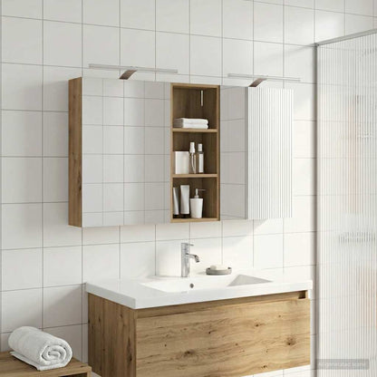 vidaXL Bathroom Cabinet Set 3 pcs 130 x 14.5 x 70 cm Engineered wood