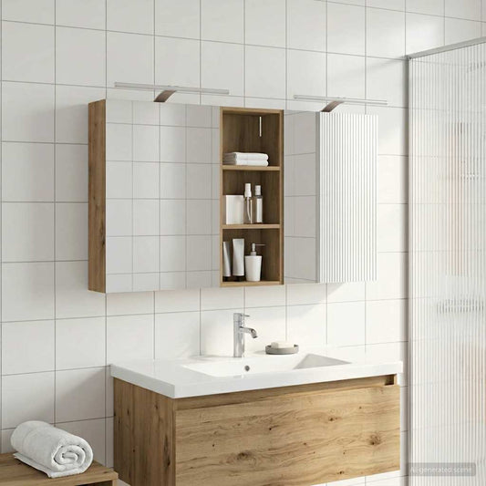 vidaXL Bathroom Cabinet Set 3 pcs 130 x 14.5 x 70 cm Engineered wood
