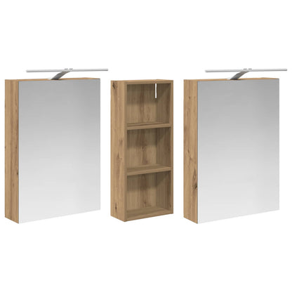 vidaXL Bathroom Cabinet Set 3 pcs 130 x 14.5 x 70 cm Engineered wood