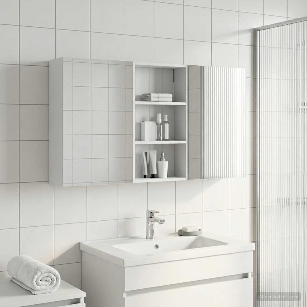 vidaXL Bathroom Cabinet Set 3 pcs 140 x 14.5 x 70 cm Engineered wood