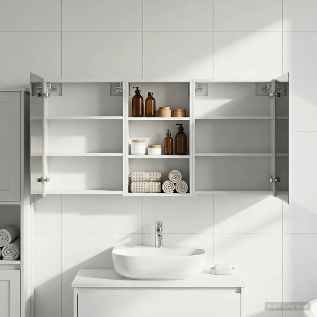 vidaXL Bathroom Cabinet Set 3 pcs 140 x 14.5 x 70 cm Engineered wood