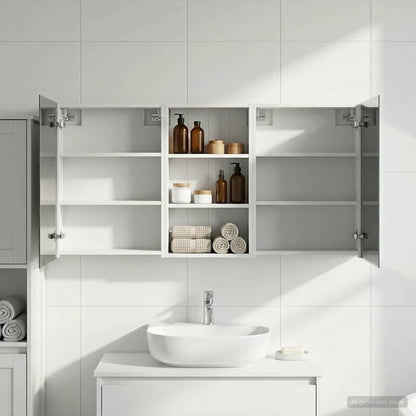 vidaXL Bathroom Cabinet Set 3 pcs 140 x 14.5 x 70 cm Engineered wood