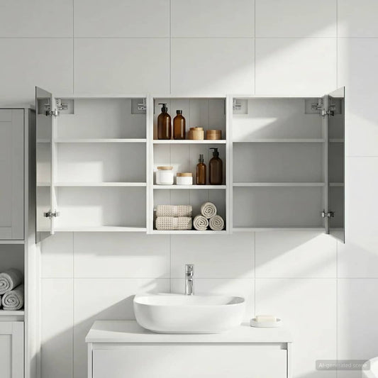 vidaXL Bathroom Cabinet Set 3 pcs 140 x 14.5 x 70 cm Engineered wood