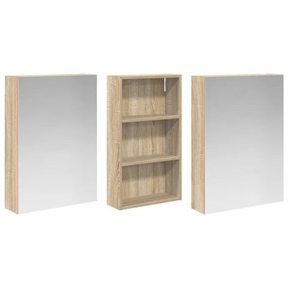 vidaXL Bathroom Cabinet Set 3 pcs 140 x 14.5 x 70 cm Engineered wood