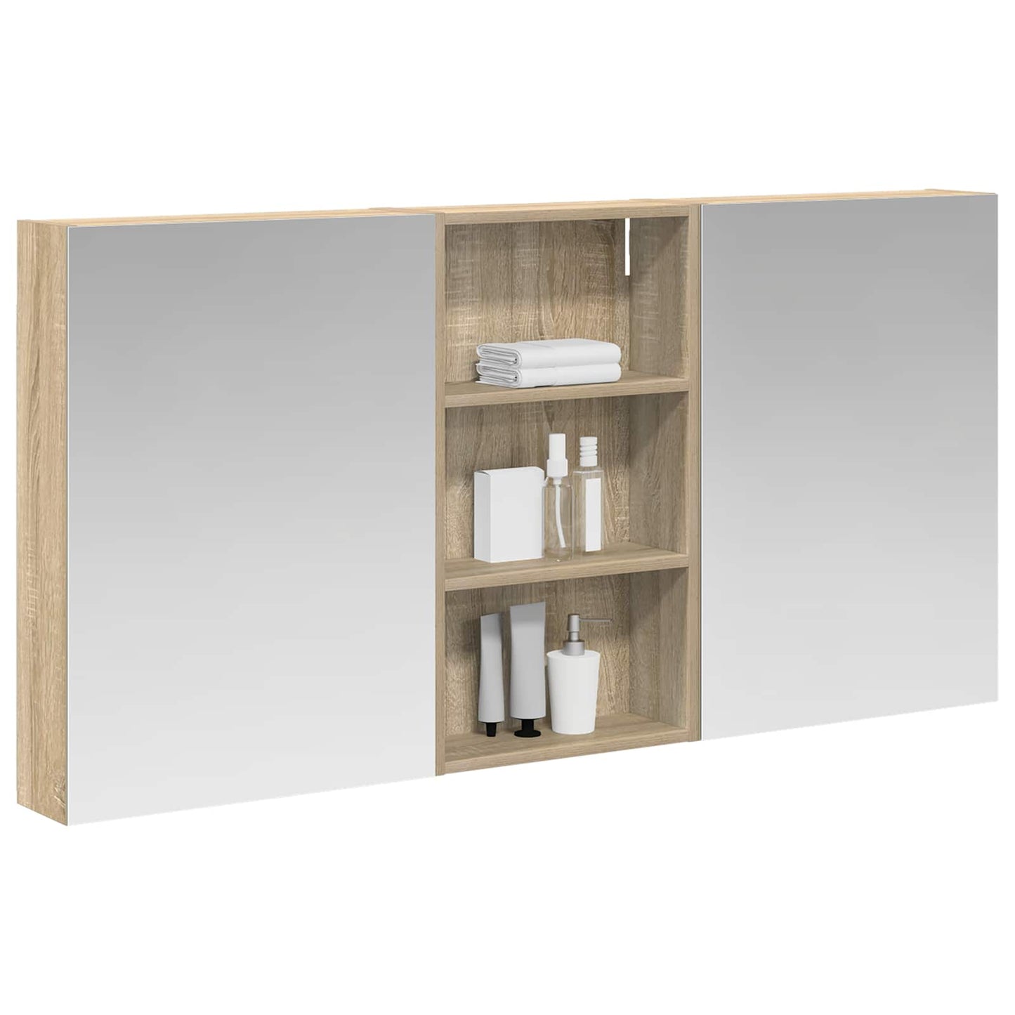 vidaXL Bathroom Cabinet Set 3 pcs 140 x 14.5 x 70 cm Engineered wood