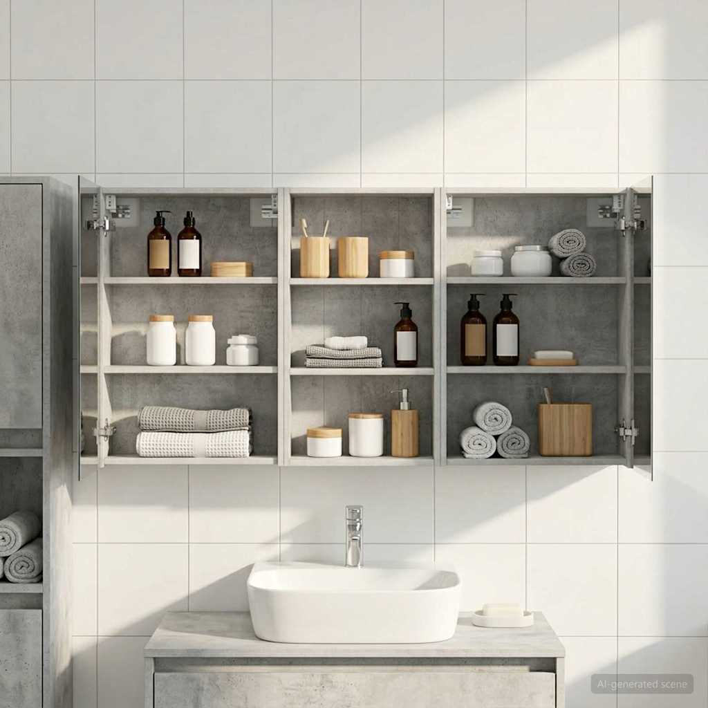 vidaXL Bathroom Cabinet Set 3 pcs 140 x 14.5 x 70 cm Engineered wood