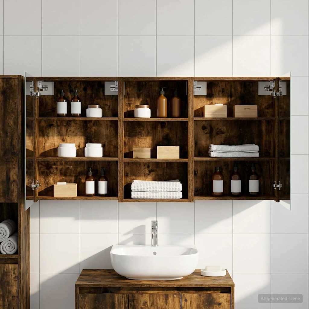 vidaXL Bathroom Cabinet Set 3 pcs 140 x 14.5 x 70 cm Engineered wood