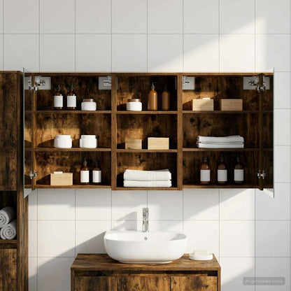 vidaXL Bathroom Cabinet Set 3 pcs 140 x 14.5 x 70 cm Engineered wood