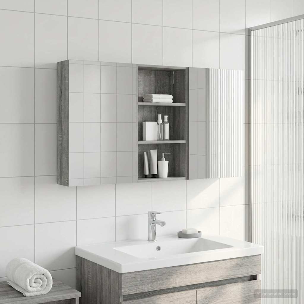 vidaXL Bathroom Cabinet Set 3 pcs 140 x 14.5 x 70 cm Engineered wood