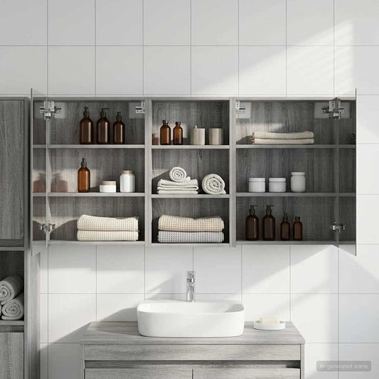 vidaXL Bathroom Cabinet Set 3 pcs 140 x 14.5 x 70 cm Engineered wood