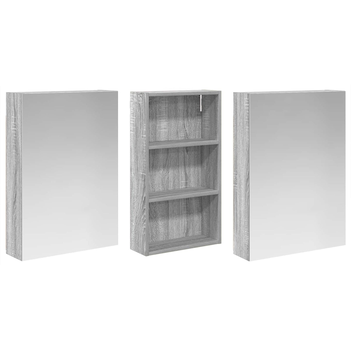 vidaXL Bathroom Cabinet Set 3 pcs 140 x 14.5 x 70 cm Engineered wood