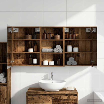vidaXL Bathroom Cabinet Set 3 pcs 140 x 14.5 x 70 cm Engineered wood