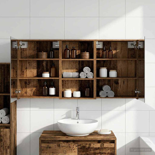 vidaXL Bathroom Cabinet Set 3 pcs 140 x 14.5 x 70 cm Engineered wood