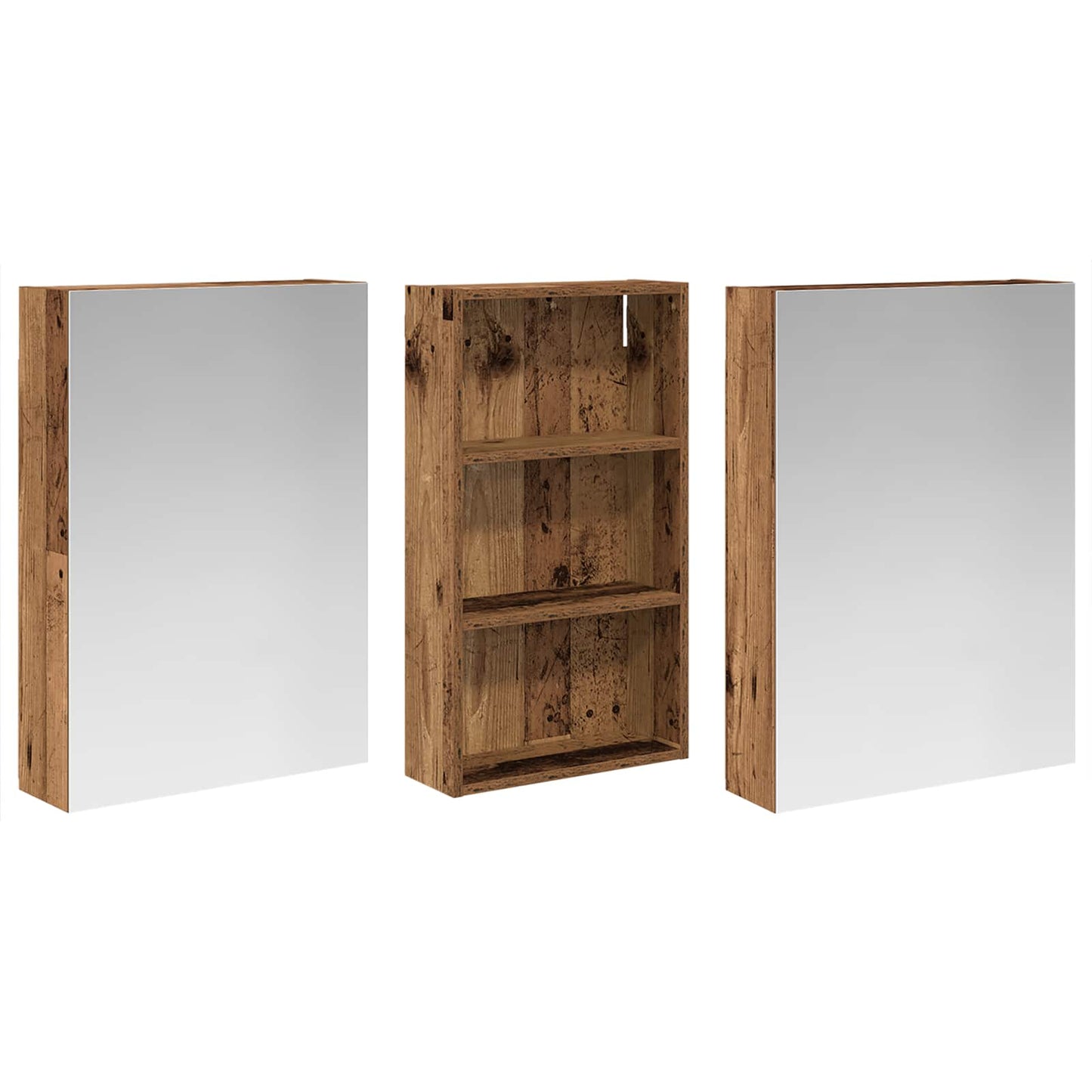 vidaXL Bathroom Cabinet Set 3 pcs 140 x 14.5 x 70 cm Engineered wood