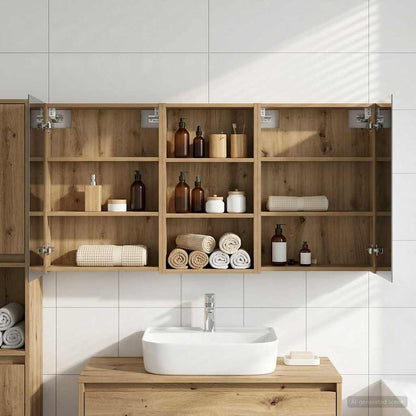 vidaXL Bathroom Cabinet Set 3 pcs 140 x 14.5 x 70 cm Engineered wood