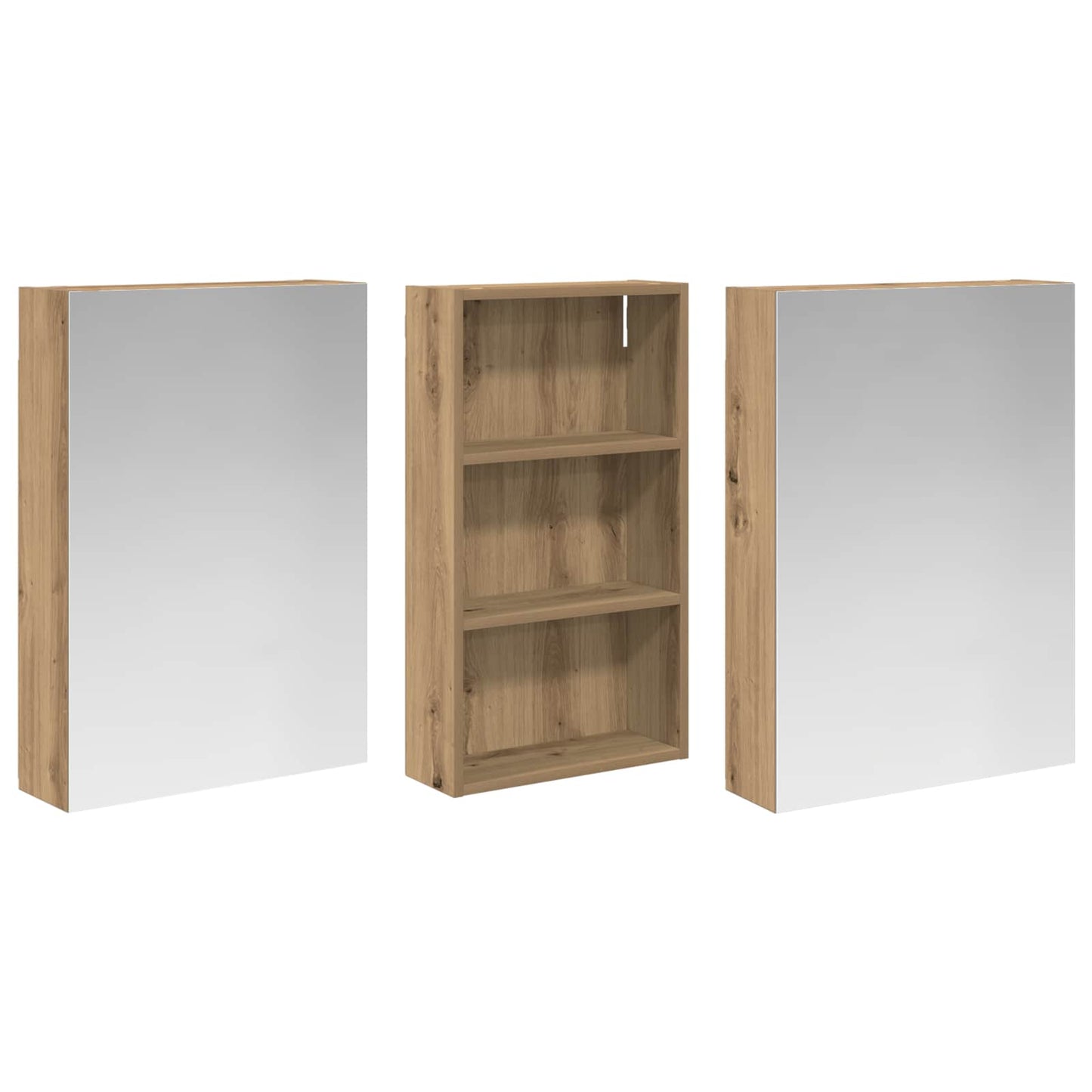 vidaXL Bathroom Cabinet Set 3 pcs 140 x 14.5 x 70 cm Engineered wood
