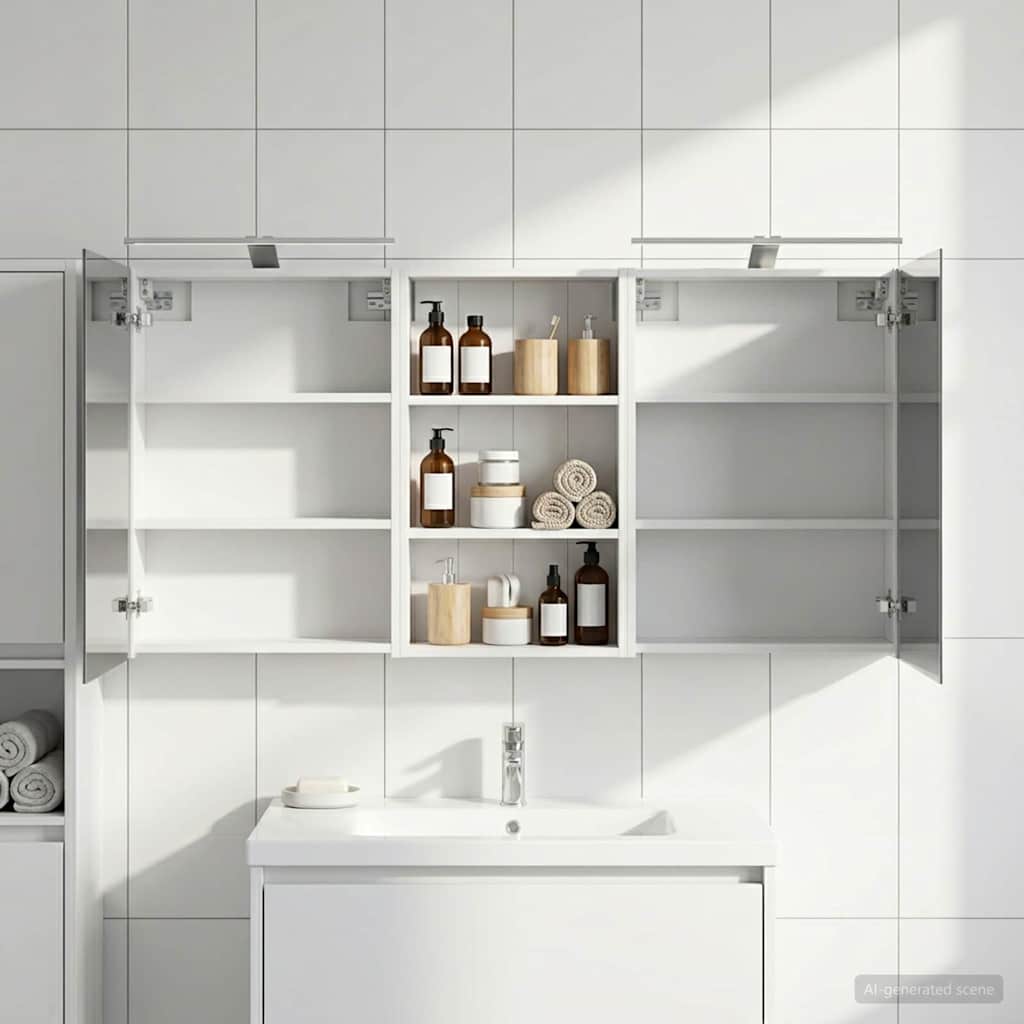 vidaXL Bathroom Cabinet Set 3 pcs 140 x 14.5 x 70 cm Engineered wood