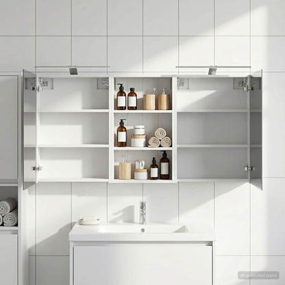 vidaXL Bathroom Cabinet Set 3 pcs 140 x 14.5 x 70 cm Engineered wood