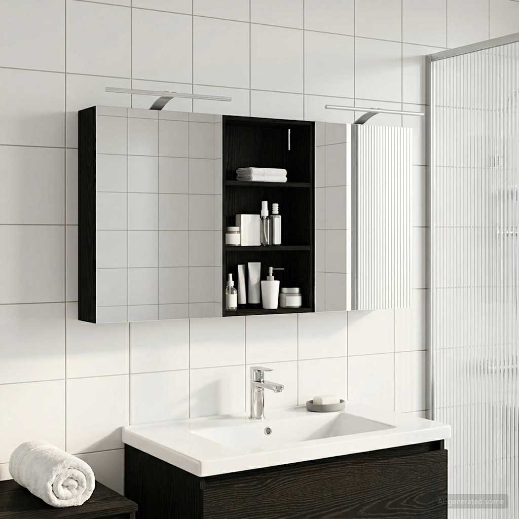 vidaXL Bathroom Cabinet Set 3 pcs 140 x 14.5 x 70 cm Engineered wood