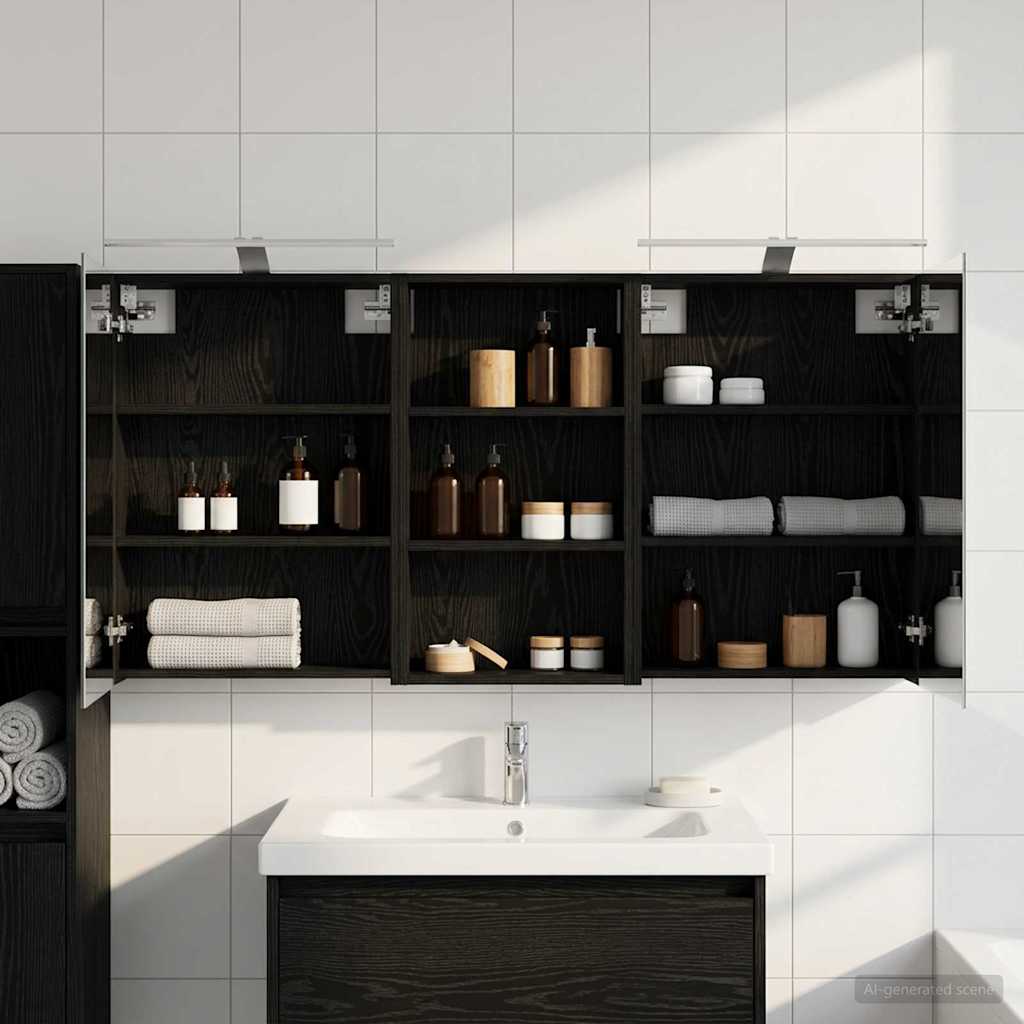 vidaXL Bathroom Cabinet Set 3 pcs 140 x 14.5 x 70 cm Engineered wood