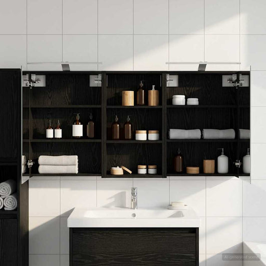 vidaXL Bathroom Cabinet Set 3 pcs 140 x 14.5 x 70 cm Engineered wood